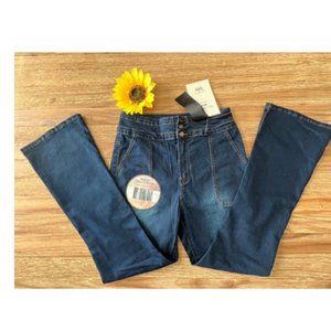 VIP JEANS Flare Leg Jeans High Rise Sculpting & Stretch Size 15 / 16